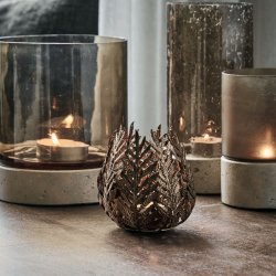 House Doctor Fyrfadsstage, Mara, Antik guld finish/st m. 2 stk