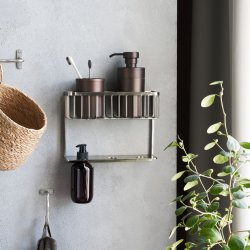 House Doctor Bath, badevrelseskurv m. flaskeophng - slv finish