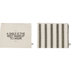 House Doctor Kobling st m. 2/clutches, Canva, Sort, rhvid, brun