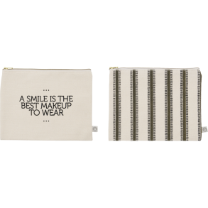 House Doctor Kobling st m. 2/clutches, Canva, Sort, rhvid, brun