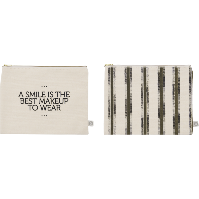 House Doctor Kobling st m. 2/clutches, Canva, Sort, rhvid, brun