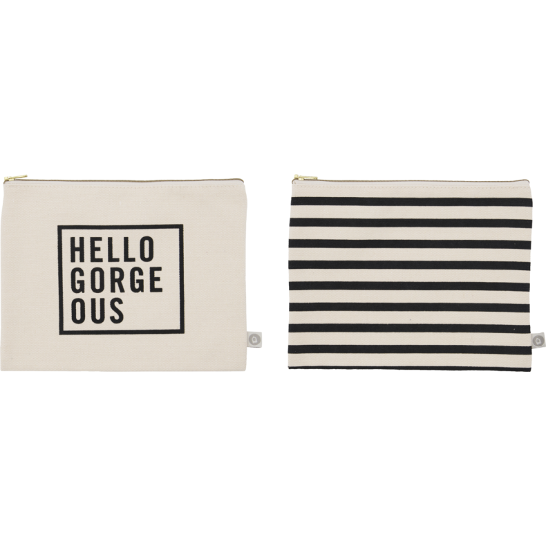 House Doctor Kobling st m. 2/clutches, Canva, Sort;Rhvid