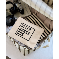 House Doctor Kobling st m. 2/clutches, Canva, Sort;Rhvid