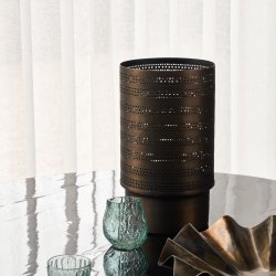 House Doctor Lysestage, Mesu, H34.5 cm - Antik brun