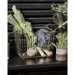 House Doctor Kurv, Taw H23,5 cm, Armygrn