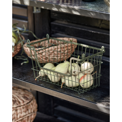 House Doctor Kurv, Taw H18 cm, Armygrn