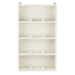 Ib Laursen Vghylde/kopreol m/4 opdelte hylder 12 rum, UNIKA - hvid