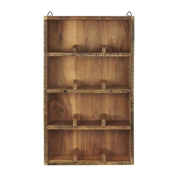 Ib Laursen Vghylde/kopreol m/4 opdelte hylder 12 rum, UNIKA
