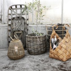 House Doctor Lanterne i bambus, Balu H33 cm -  Natur