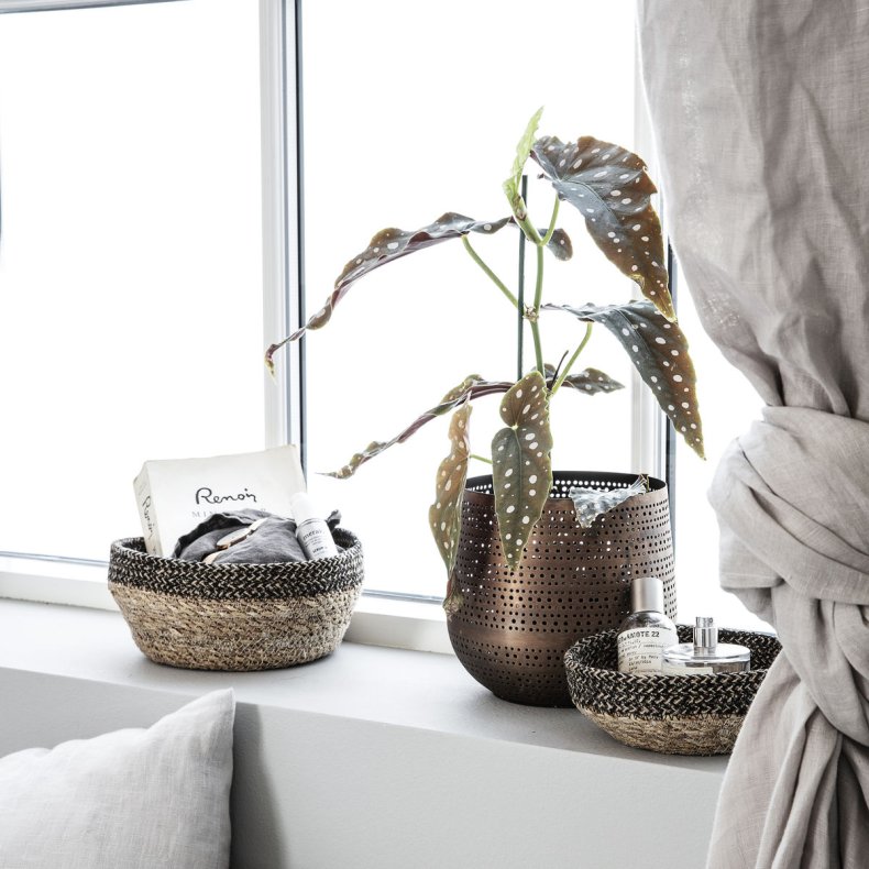 House Doctor, kurvest BOWL, sort/natur st m/2 stk