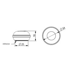 MACARON Selvklbende drstopper, klar 