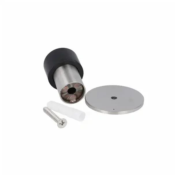 Drstopper til montering p gulv, brstet rustfrit stl