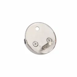 Drstopper til gulvmontering, halvmne, brstet stl