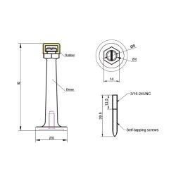 Drstopper messing 8,2 cm