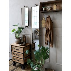 Chic Antique Spejl til vg, kan drejes- messing