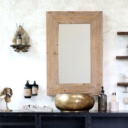 Chic Antique Spejl i genbrugstr 90x60 cm, natur