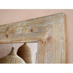 Chic Antique Spejl i genbrugstr 90x60 cm, natur