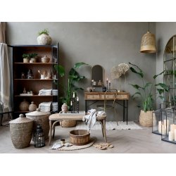 Chic Antique Spejl med hylde 33x56cm, antik messing finish