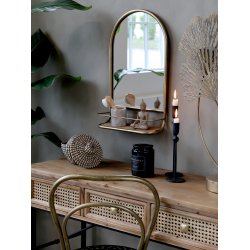 Chic Antique Spejl med hylde 33x56cm, antik messing finish