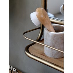 Chic Antique Spejl med hylde 33x56cm, antik messing finish