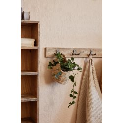 Ib Laursen  Kurv m/hank rund jute H 14 cm - natur