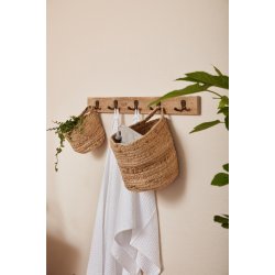 Ib Laursen  Kurv m/hank rund jute H 14 cm - natur