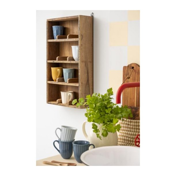 Ib Laursen Vghylde/kopreol m/4 opdelte hylder 12 rum, UNIKA