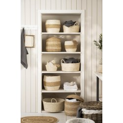 Ib Laursen Drmtte oval natur m/creme striber