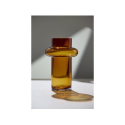 Lyngby Glas Tube Vase 20 cm Amber