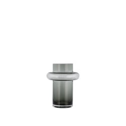 Lyngby Glas Tube Vase 20 cm - Smoke