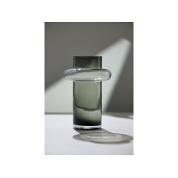 Lyngby Glas Tube Vase 20 cm - Smoke