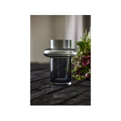 Lyngby Glas Tube Vase 20 cm - Smoke
