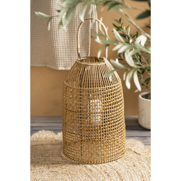 Ib Laursen Lygte m/glasindsats og hank uden bund, bning H47 cm