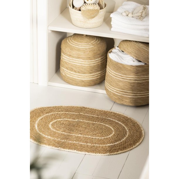 Ib Laursen Drmtte oval natur m/creme striber