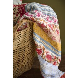 Ib Laursen Quilt UNIKA patchwork m/aflange stofstykker 130x180 cm