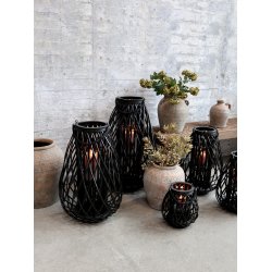 Chic Antique Lanterne i flet H25/23 - sort