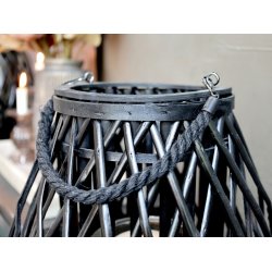 Chic Antique Lanterne i flet H25/23 - sort