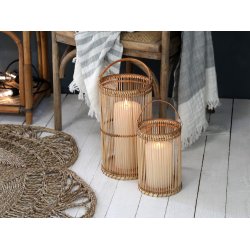 Chic Antique Lille lanterne i bambus - natur
