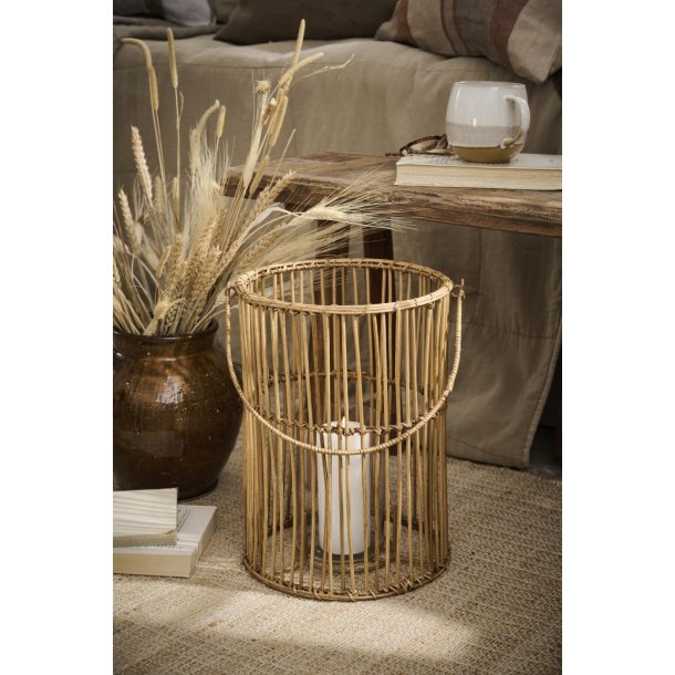 Ib Laursen Lygte m/glasindsats rund n m/hank H34 cm