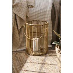 Ib Laursen Lygte m/glasindsats rund n m/hank H34 cm