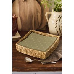 Ib Laursen Servietholder/kurv kvadratisk m/lav kant, natur