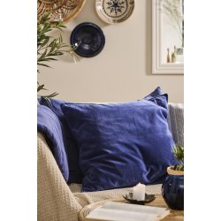 Ib Laursen Pudebetr�k velour 52x52 cm - Indigo
