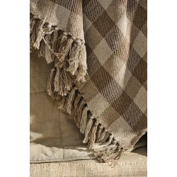 Ib Laursen Plaid natur/beige/brune tern