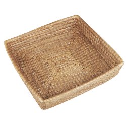 Ib Laursen Servietholder/kurv kvadratisk m/lav kant, natur