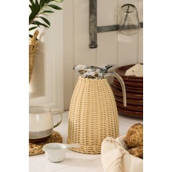 Ib Laursen Termokande natur polyrattan hndflettet 1,5 ltr