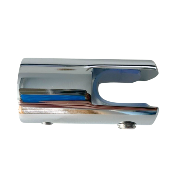 Glasbeslag til loftsttte - Blank krom