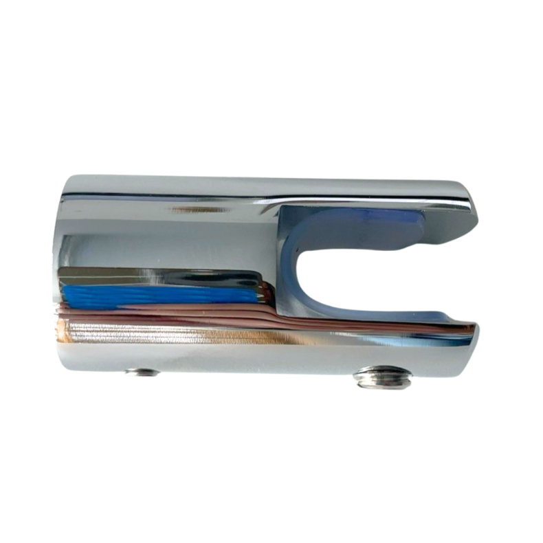 Glasbeslag til loftsttte - Blank krom