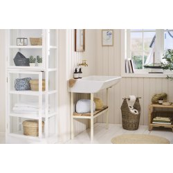 Ib Laursen Gulvmtte rund hvid majs 80 cm