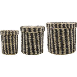 House Doctor Opbevaringsbokse s�t m. 3 stk, Home, Natur/Brun