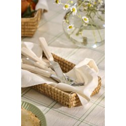  Ib Laursen Servietholder/kurv aflang m/lav kant, natur